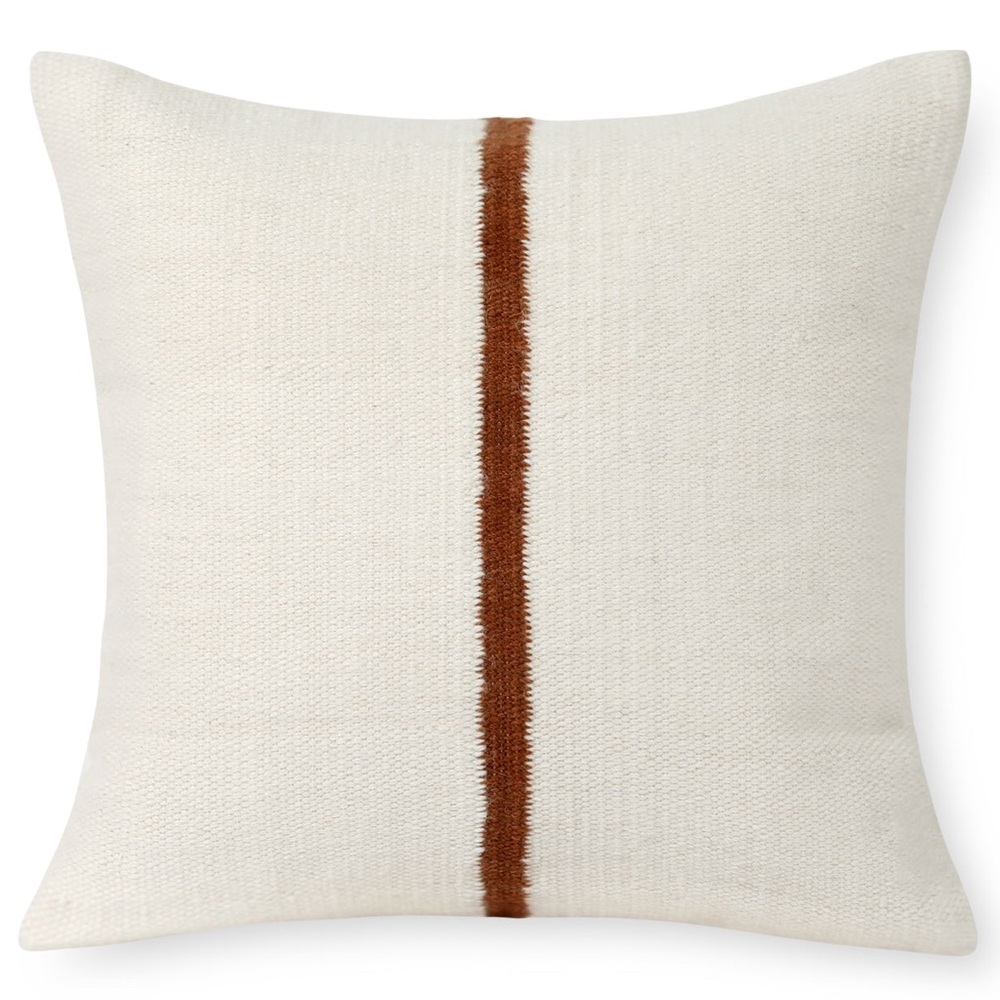 Coterie Brooklyn Katama Pillow Cover in Rust 22” Square